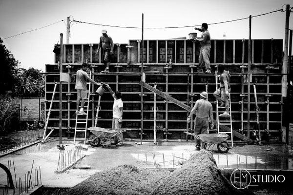 Ouvriers sur un chantier